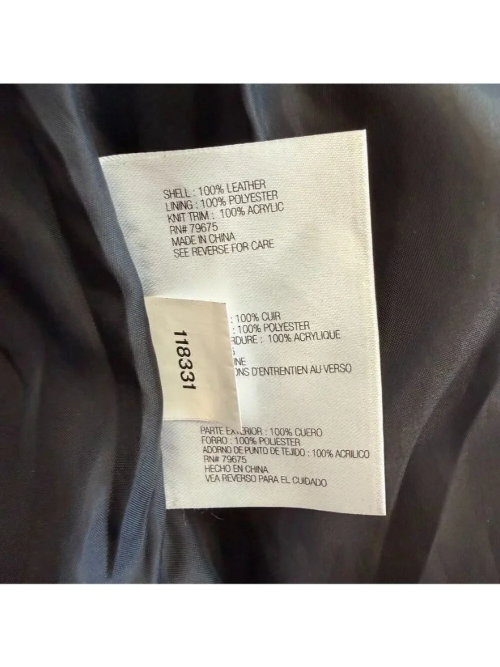 Michael Kors Black Leather Moto Jacket Size XS